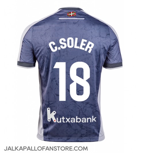 Real Sociedad Carlos Soler #18 Vieraspaita 2025-26 Lyhythihainen Real Sociedad Carlos Soler #18 Vieraspaita 2025-26 Lyhythihainen